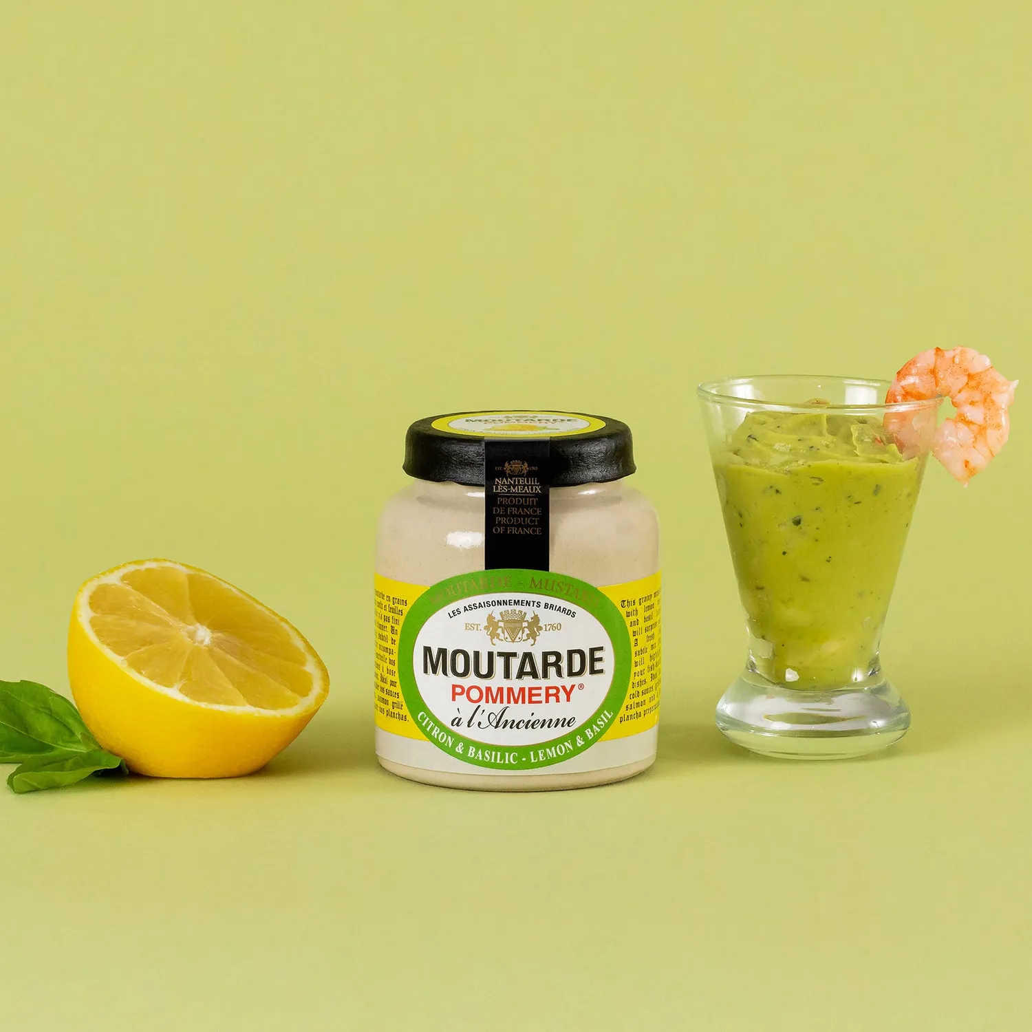 Pommery Citron Basilic moutarde 100g en grains