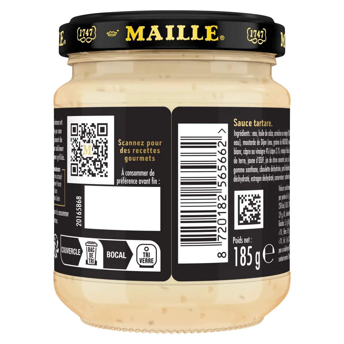 Maille Sauce Tartare Piment de Cayenne 185g Relevée
