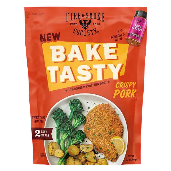 Fire Smoke Society Bake Tasty panure porc croustillante