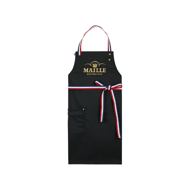 Maille x Atelier TB tablier noir tricolore réglable