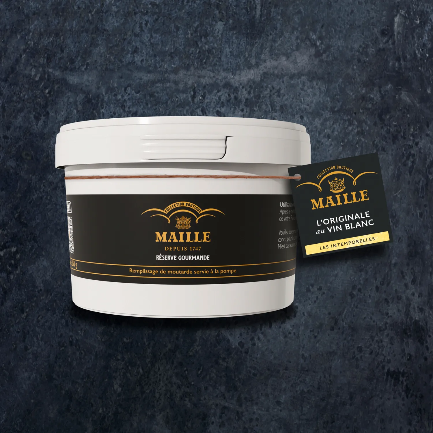Maille Réserve Gourmande moutarde vin blanc 125g intense
