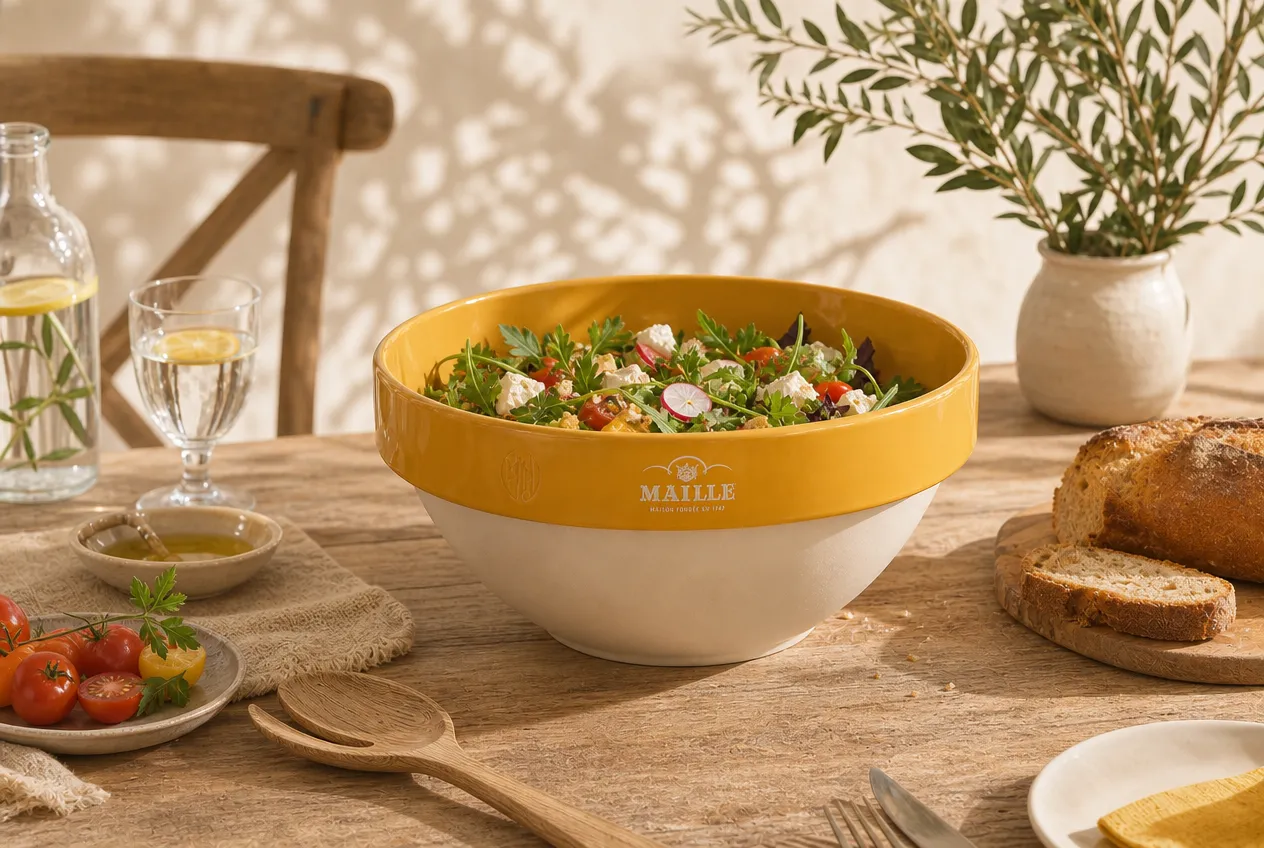 Maille Digoin Saladier Grès Jonquille accessoire cuisine