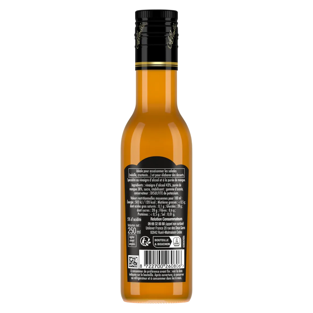 Maille vinaigre purée de mangue exotique 25 cl