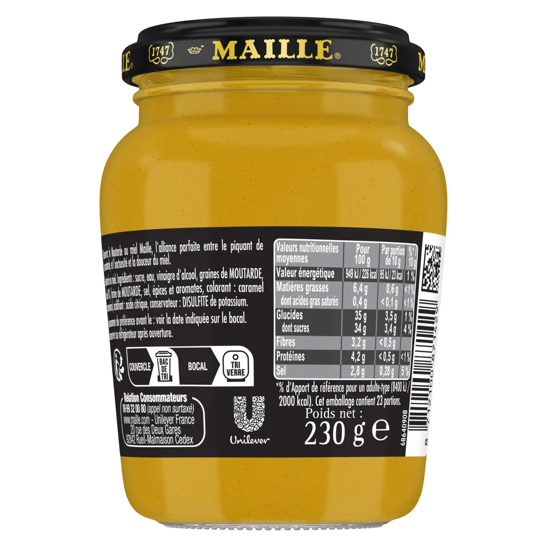 Maille Miel moutarde douce au miel 230g