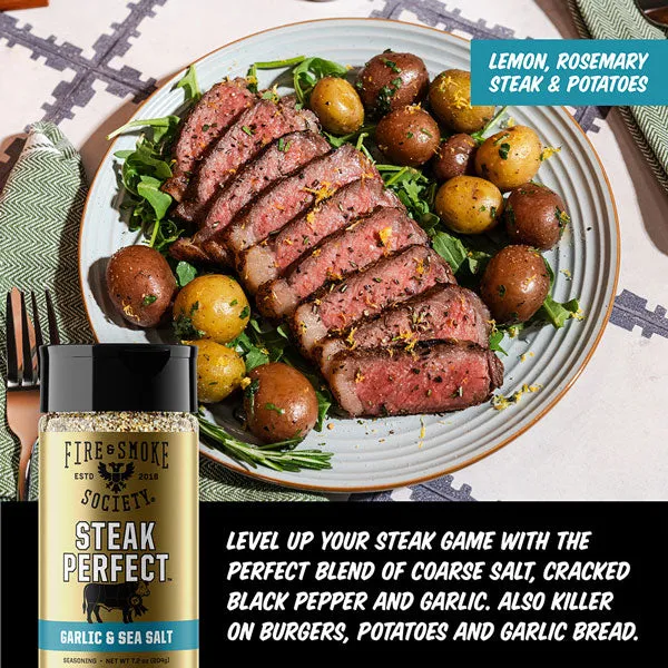Fire Smoke Society Steak Perfect assaisonnement steak sel poivre