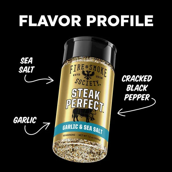 Fire Smoke Society Steak Perfect assaisonnement steak sel poivre