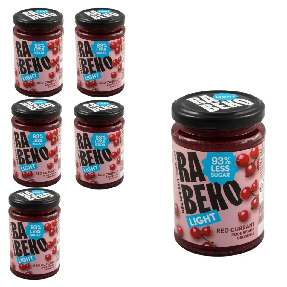 Rabeko Light Jam confiture groseille 6x230g sans sucre