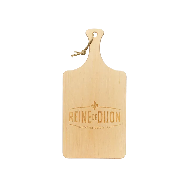 Reine de Dijon planche à découper bois présentation