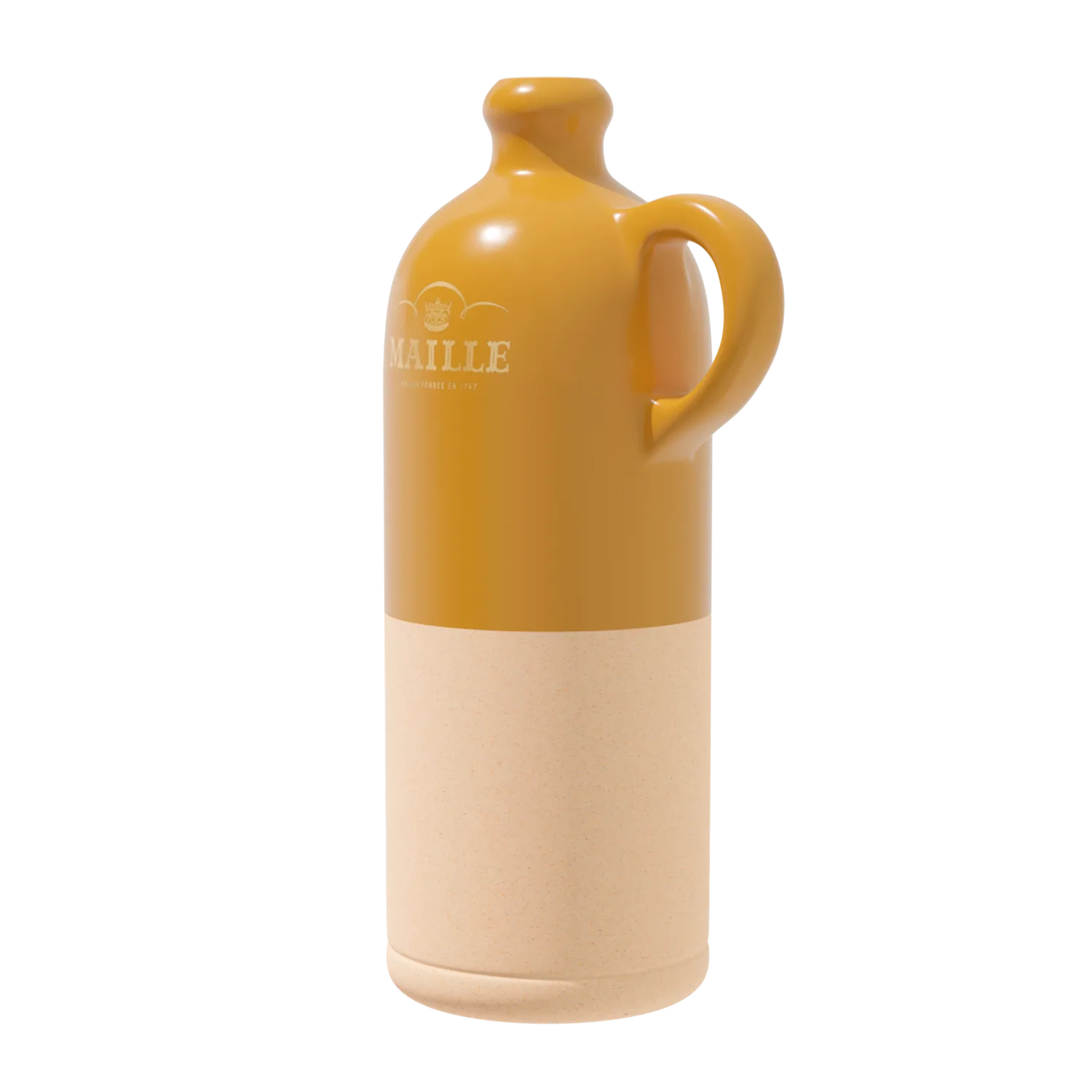 Maille Cruchon Bi Matière Jonquille pot à moutarde grès