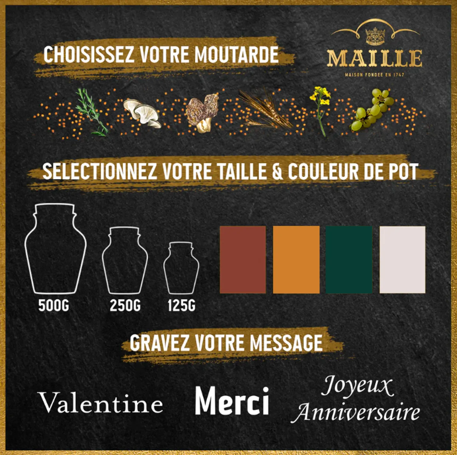 Maille Whisky moutarde poivre fumé pot grès