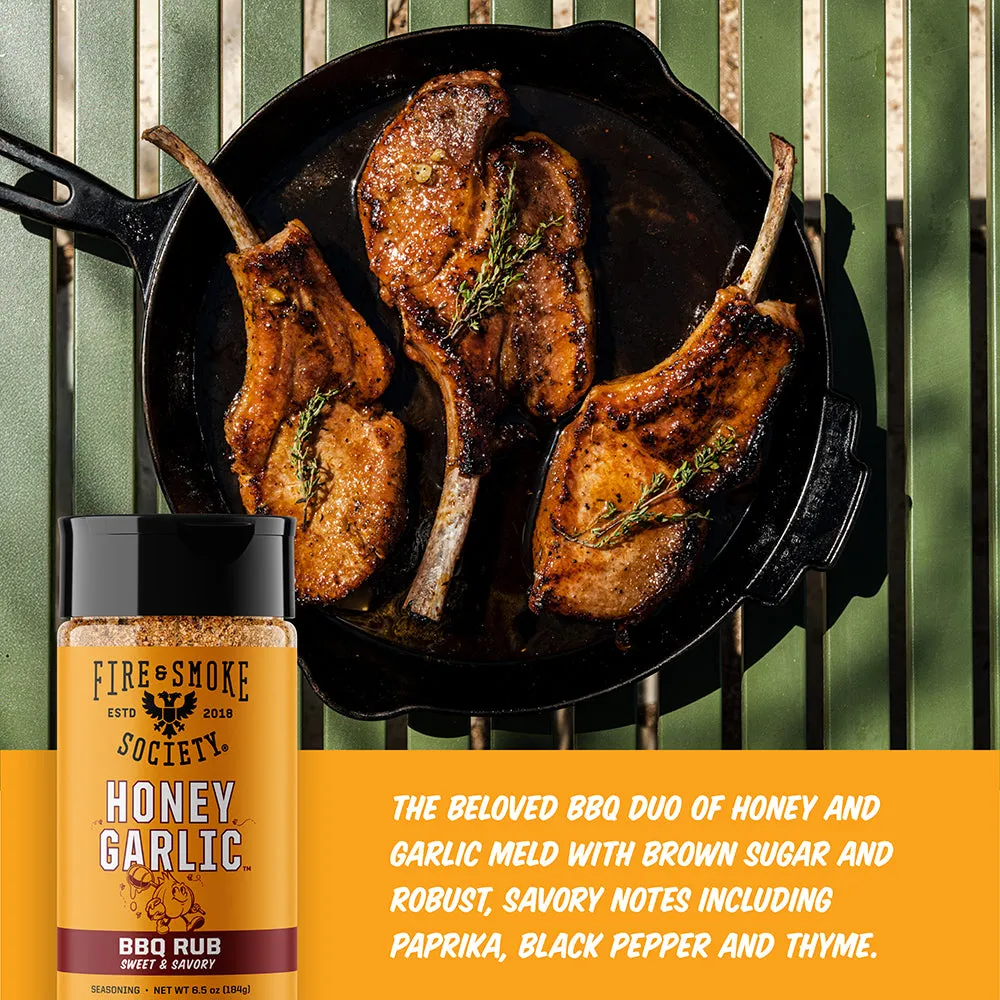 Fire Smoke Society Honey Garlic assaisonnement 6.5 oz miel