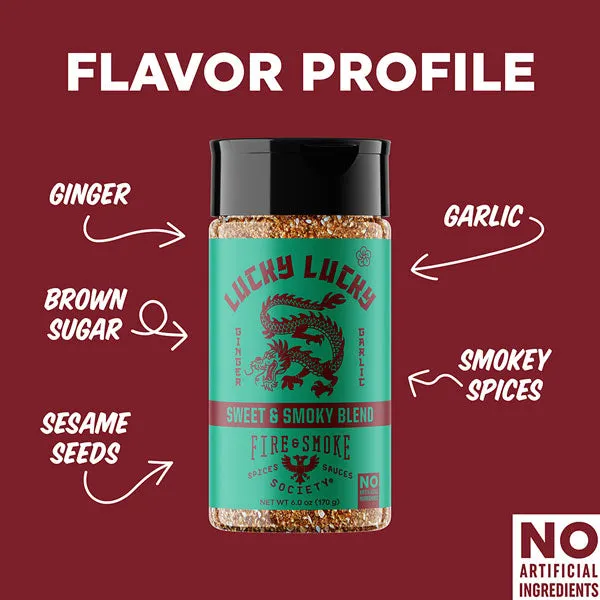 Fire Smoke Society Lucky Lucky rub asiatique 6 oz sésame