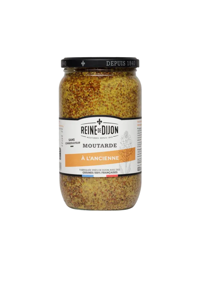 Reine de Dijon moutarde à l'ancienne douce aux grains