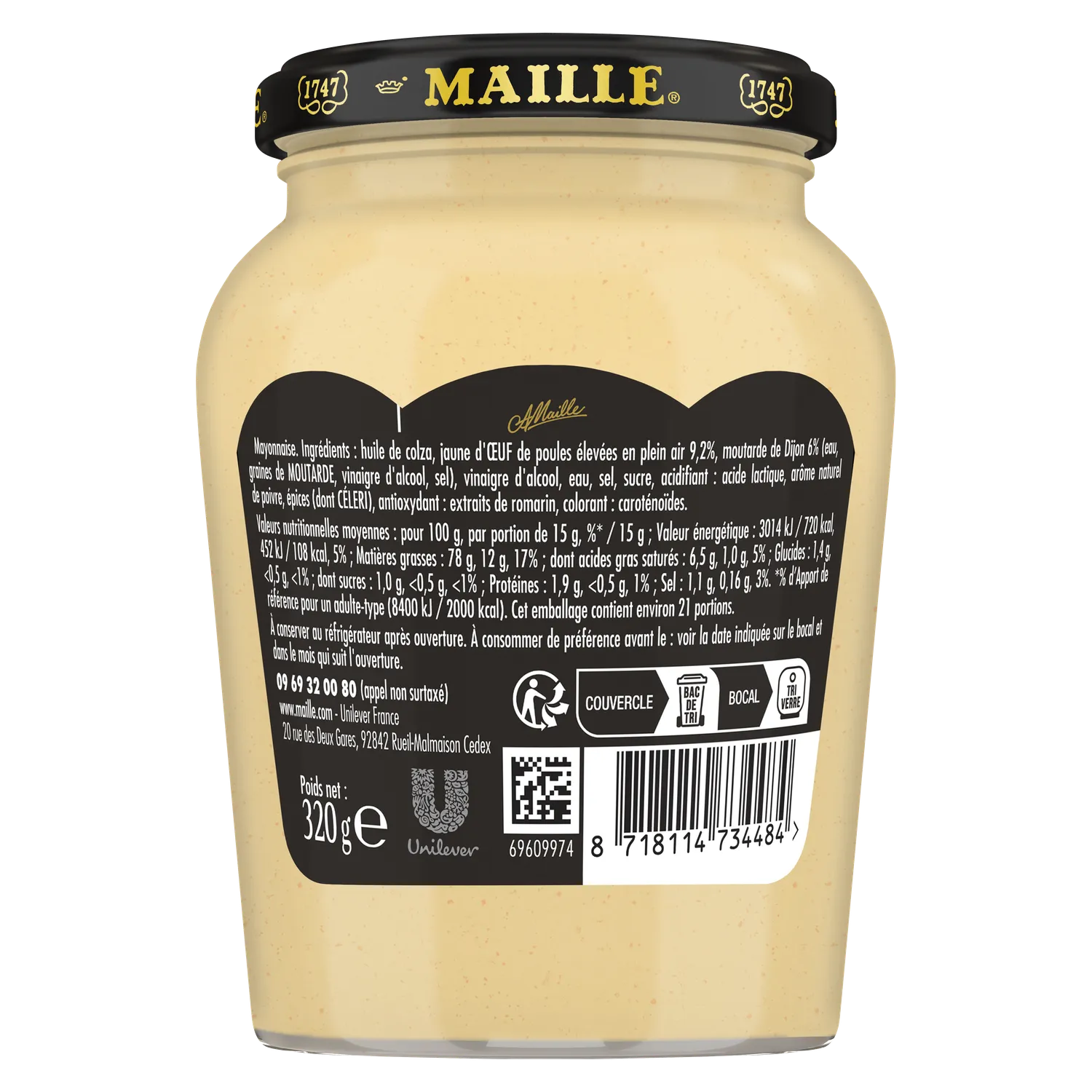 Maille Traiteur mayonnaise fine Dijon 320g