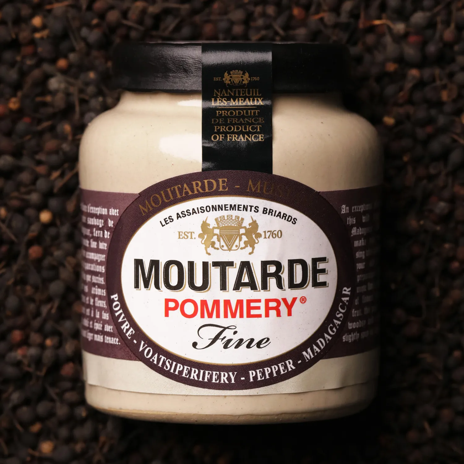 Pommery Moutarde Poivre Voatsiperifery 100g tamisée