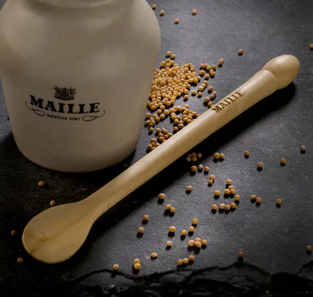 Maille spatule dégustation bois buis gravée 200mm