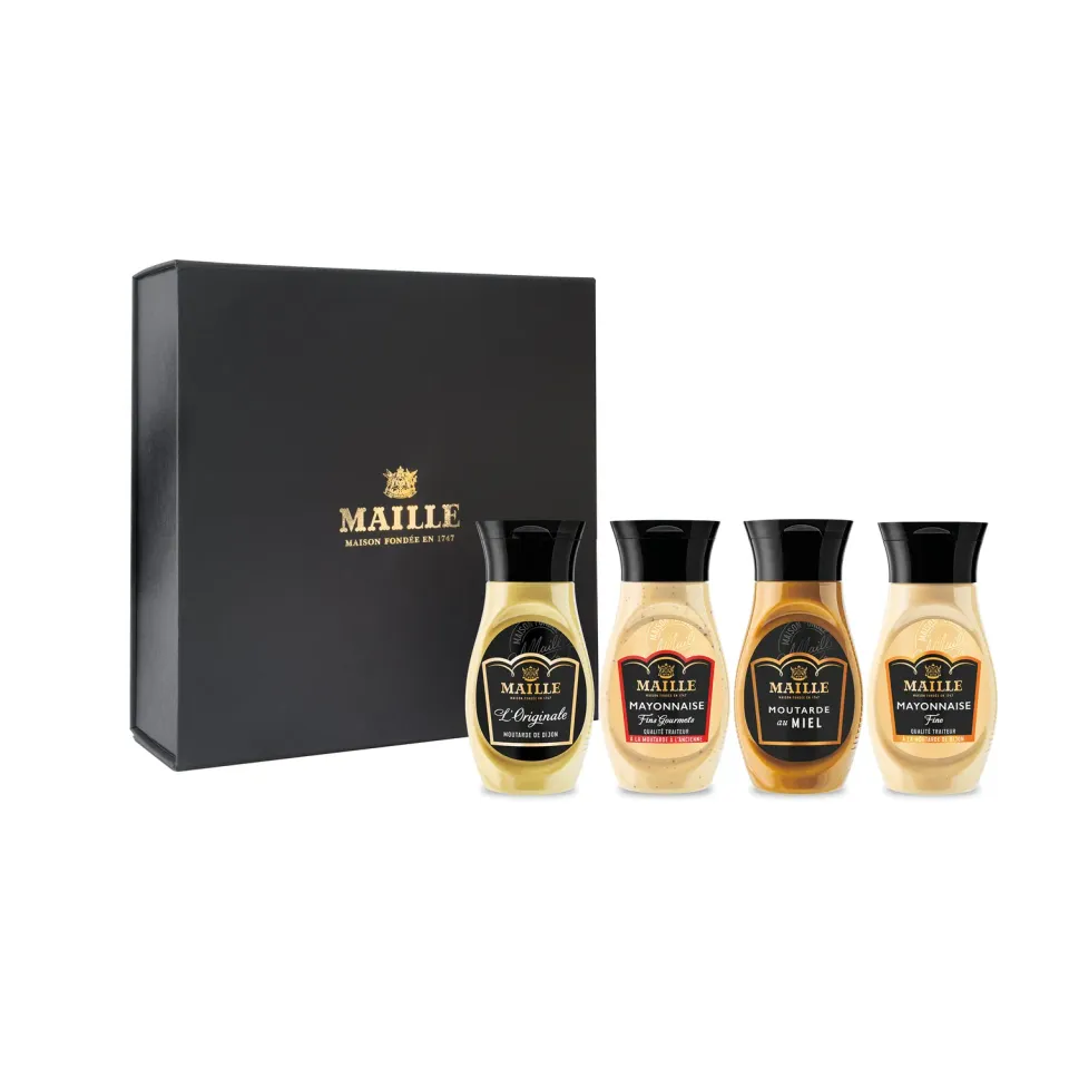Maille Coffret Sandwich Signature coffret 4 moutardes miel