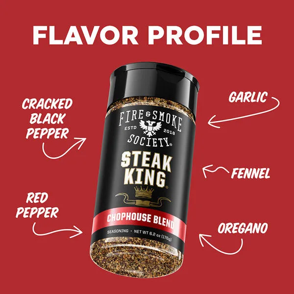 Fire Smoke Society Steak King rub poivre ail 6.2 oz