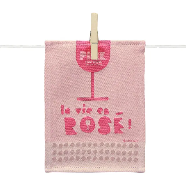 Maille La Vie en Rosé para-tapas 15x20cm coton
