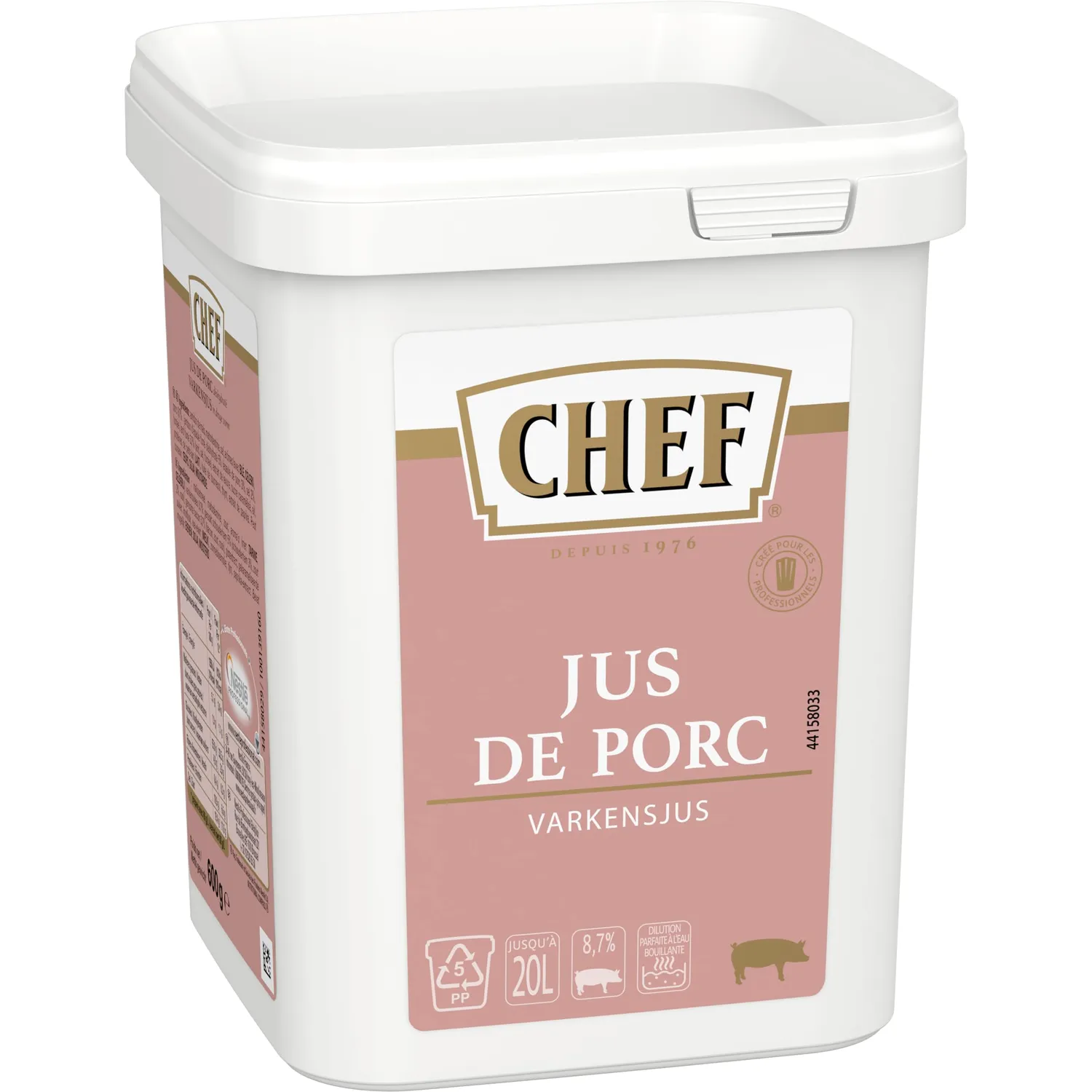 Premium Chef Jus de Porc Déshydraté boîte 600g corsé
