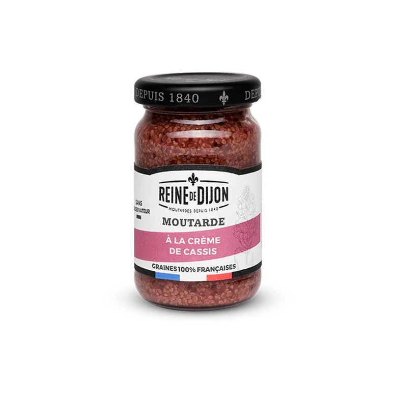 Reine de Dijon moutarde à la crème de cassis fruitée