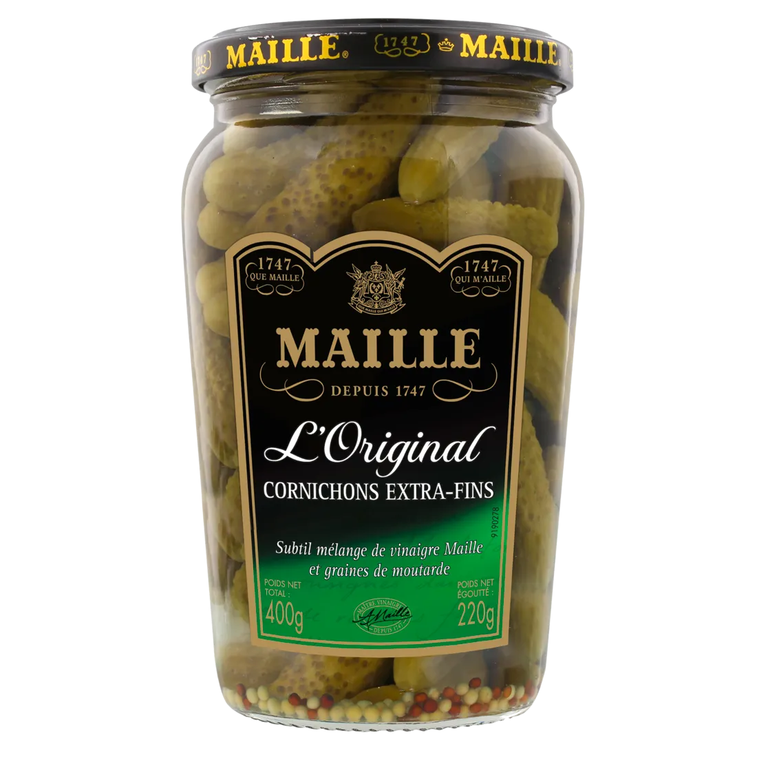 Maille L'Original Cornichons Extra-Fins 220g Croquants