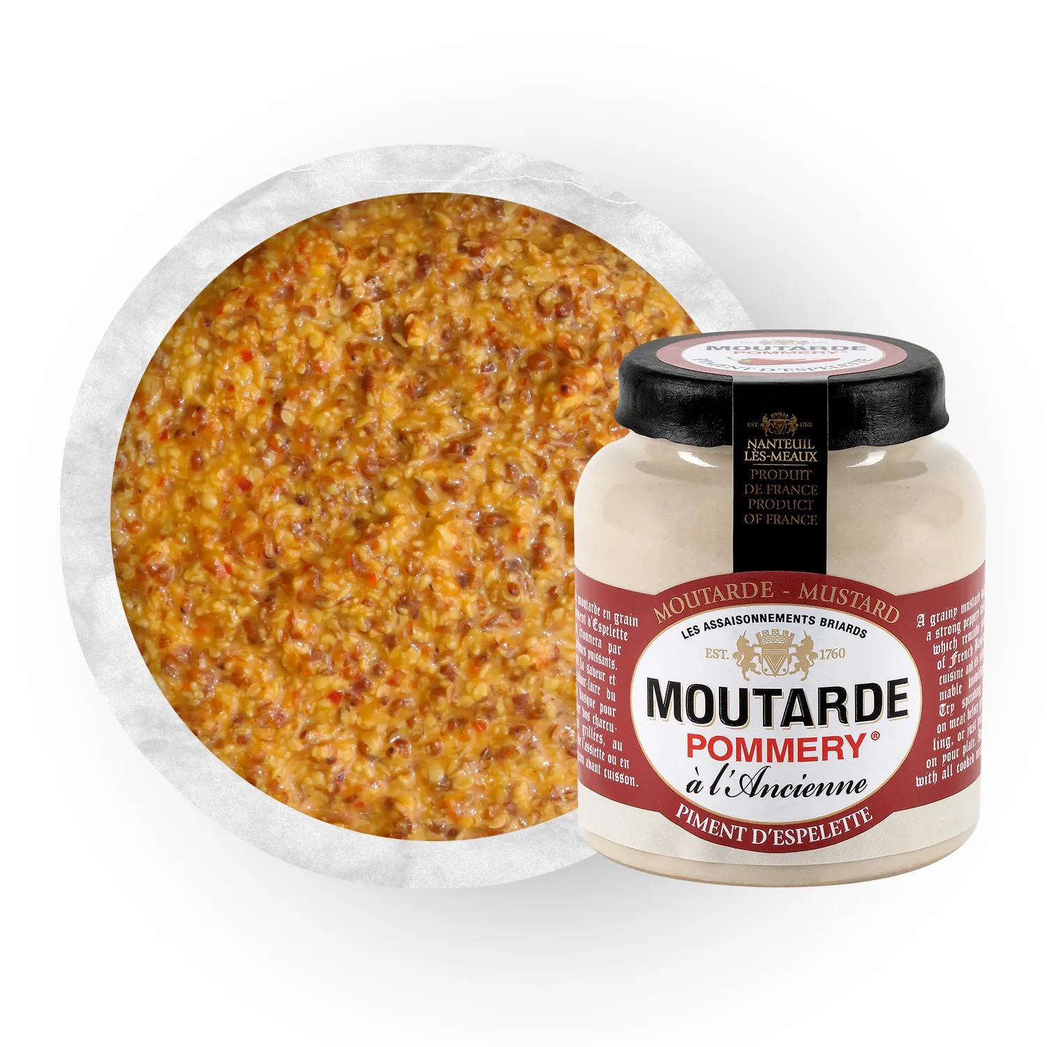 Pommery Moutarde Piment d'Espelette 100g en grains