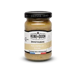 Reine de Dijon Moutarde cèpes et ail aromatisée terroir