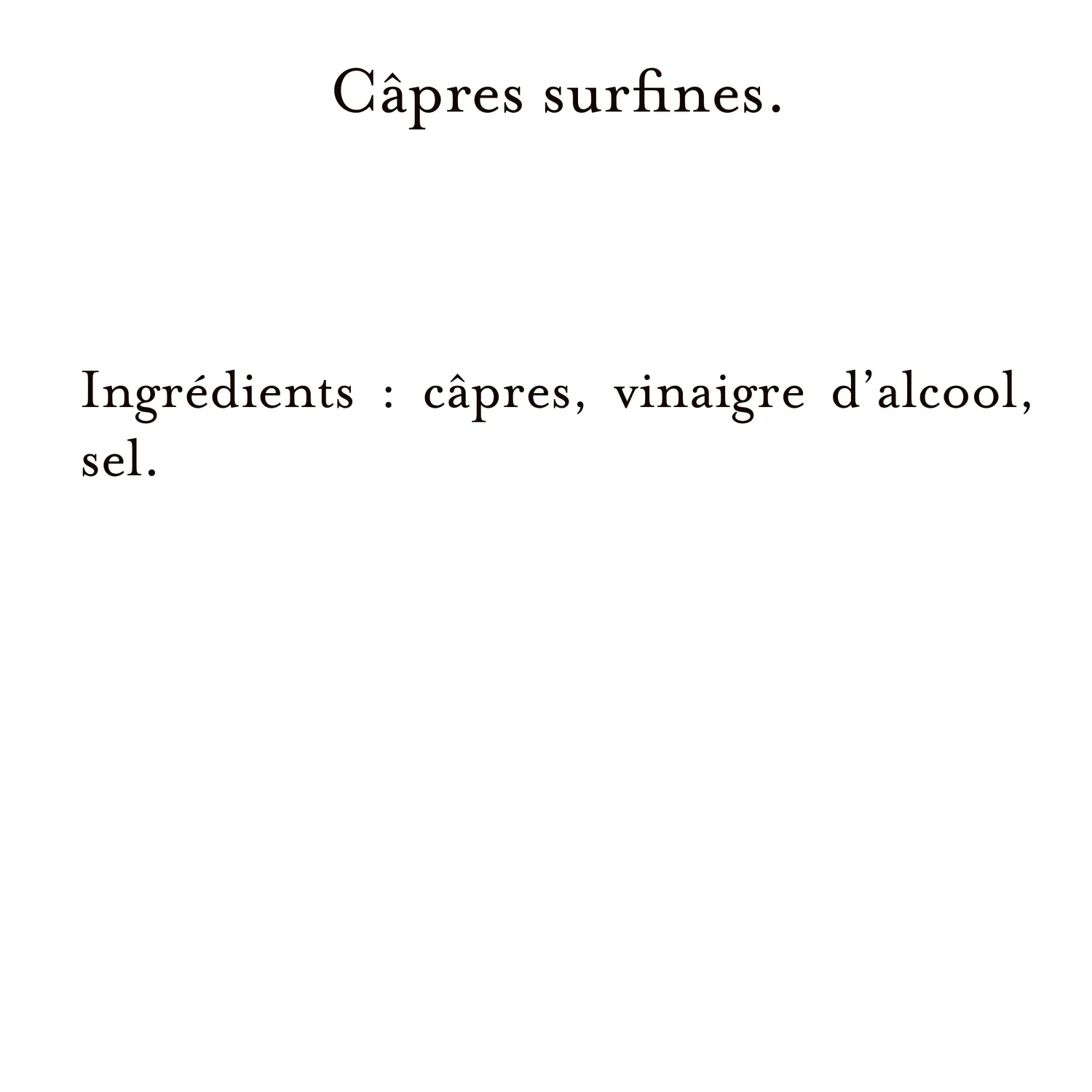 Maille Surfines câpres bocal 85 g méditerranéennes