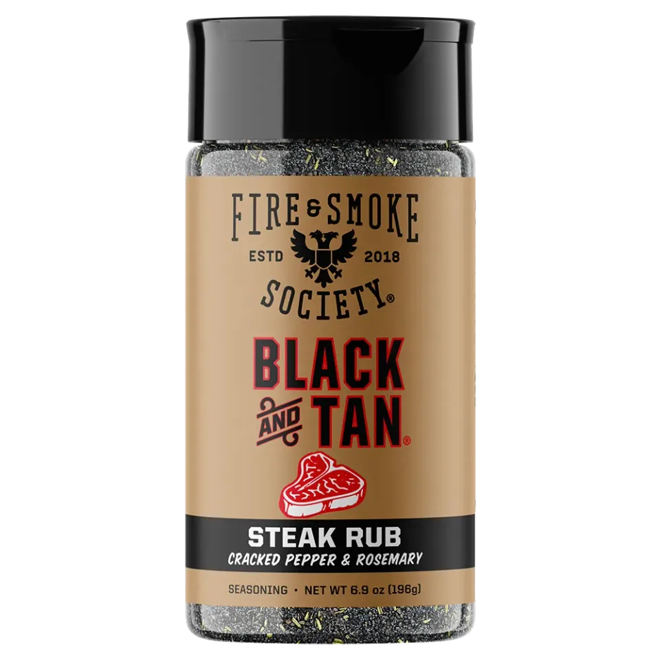 Fire Smoke Society Black & Tan rub steak poivre