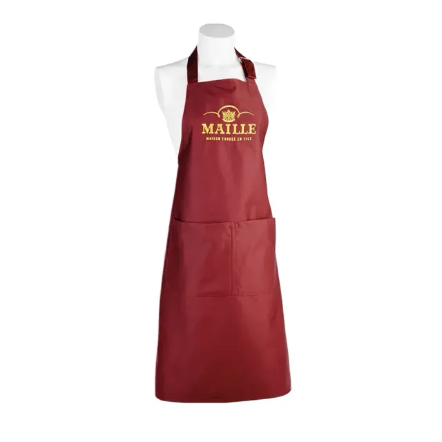 Maille Tablier Bordeaux tablier cuisine coton 90 cm poche