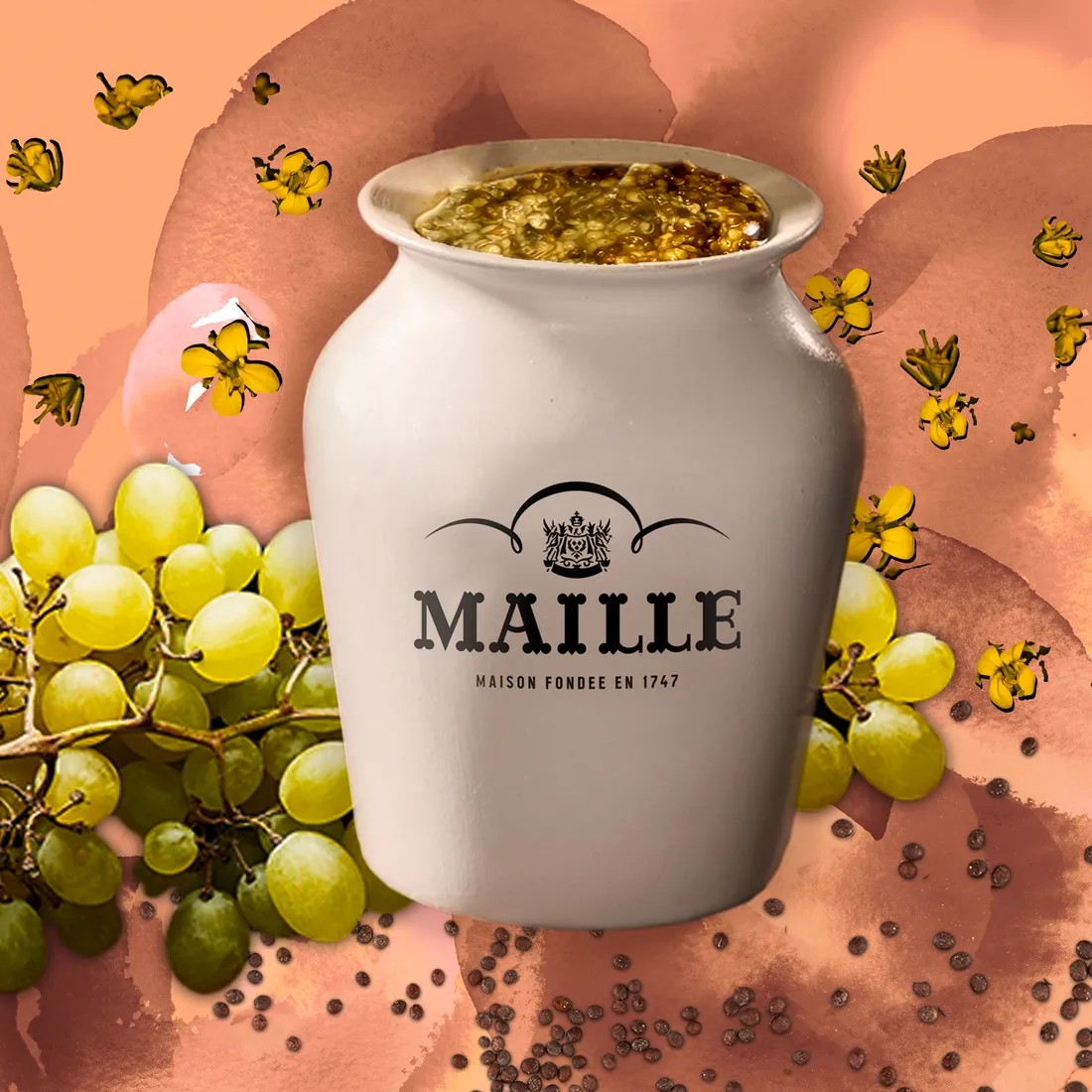 Maille à l'Ancienne moutarde Chardonnay grains entiers 250 g