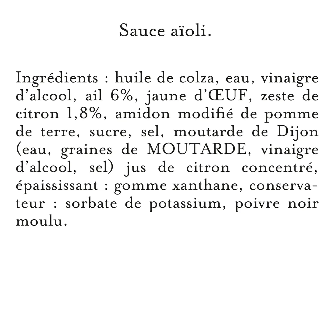 Maille Aïoli Zeste de Citron sauce 185g citronnée