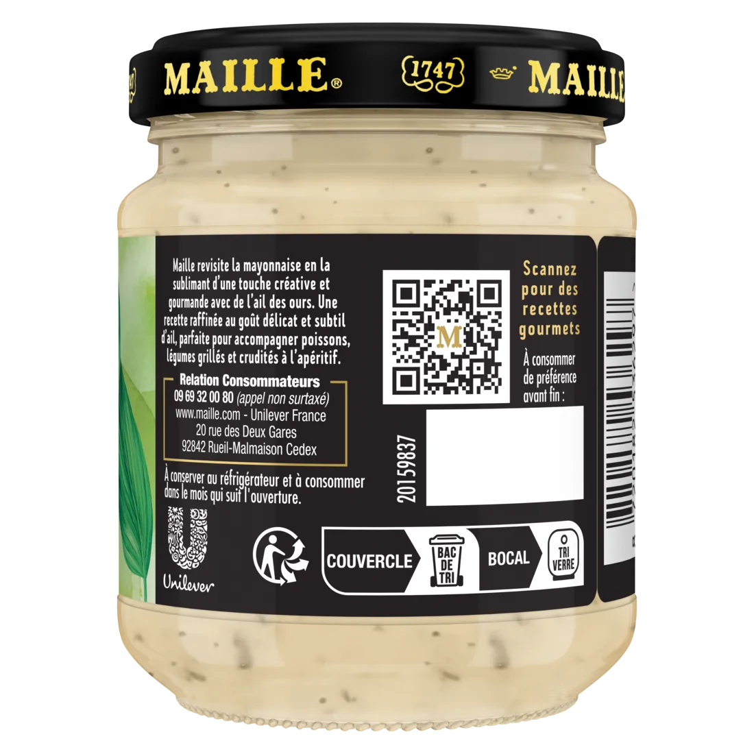 Maille Mayonnaise Ail des Ours 185g douce