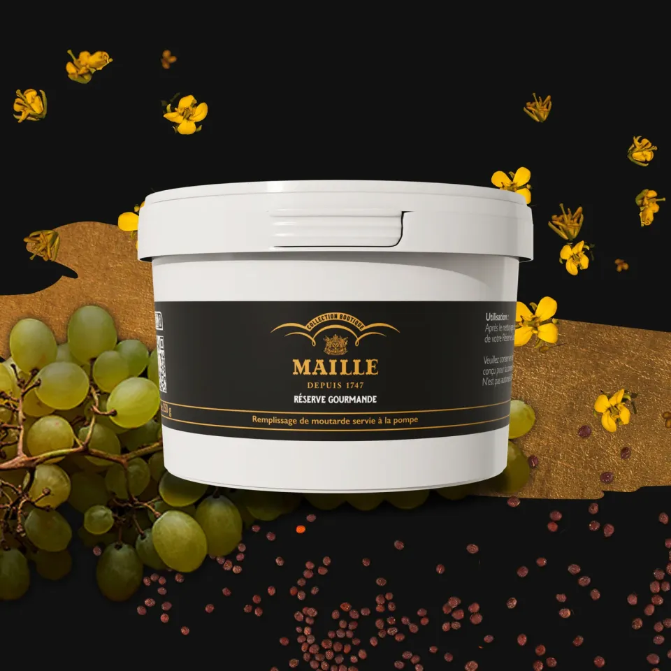 Maille Réserve Gourmande Ancienne Chardonnay moutarde 125g douce
