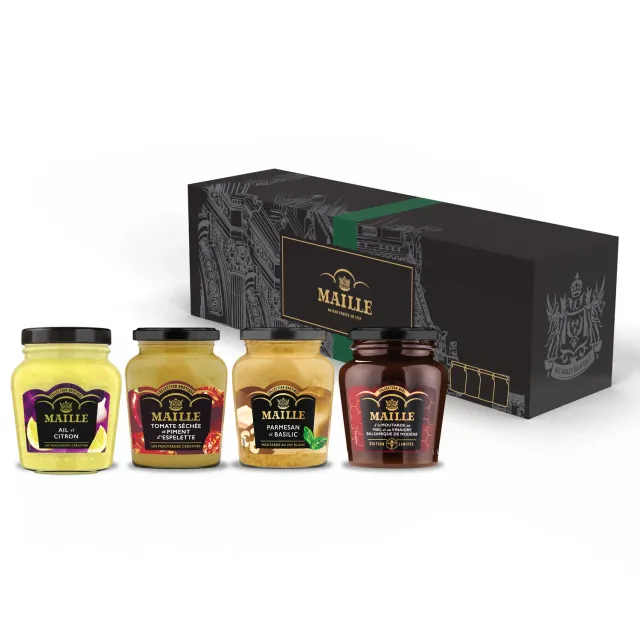 Maille Coffret Saveurs Méditerranée moutardes 4 pots
