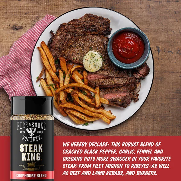 Fire Smoke Society Steak King rub poivre ail 6.2 oz