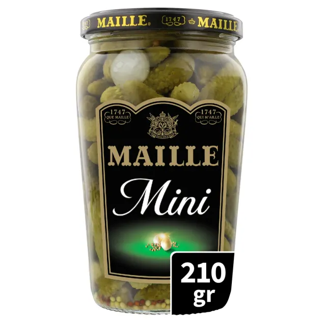 Maille Mini cornichons saveur originale croquants bocal 210 g