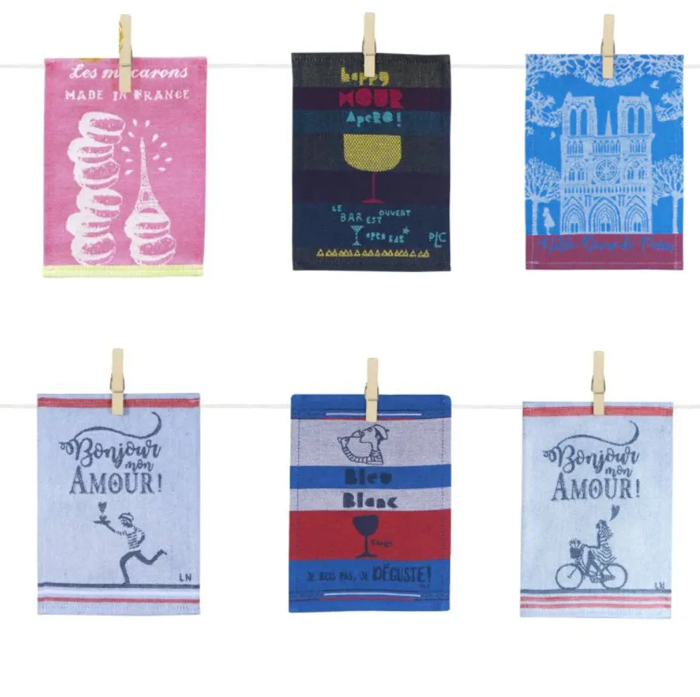 Maille Para Tapas Macarons serviette coton Moutet