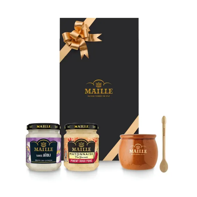 Maille coffret Escale en Méditerranée mayo et aïoli + pot grès