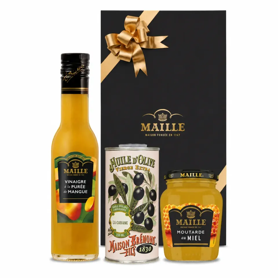 Maille Terre Exotique coffret cadeau 3 pièces mangue miel