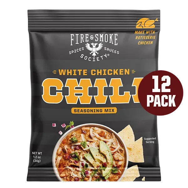 Fire Smoke Society White Chicken Chili mélange chili lot 12 crémeux