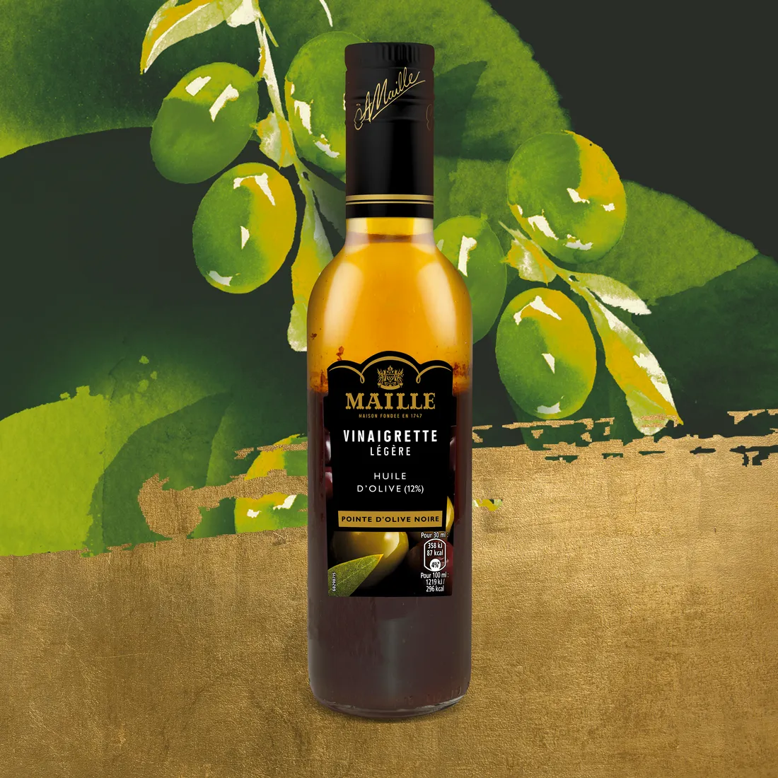 Maille vinaigrette légère huile d’olive noire 36 cl