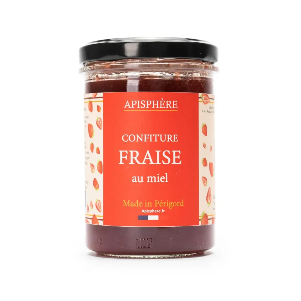 Apisphere Confiture de Fraise au Miel pot 230g fruitée