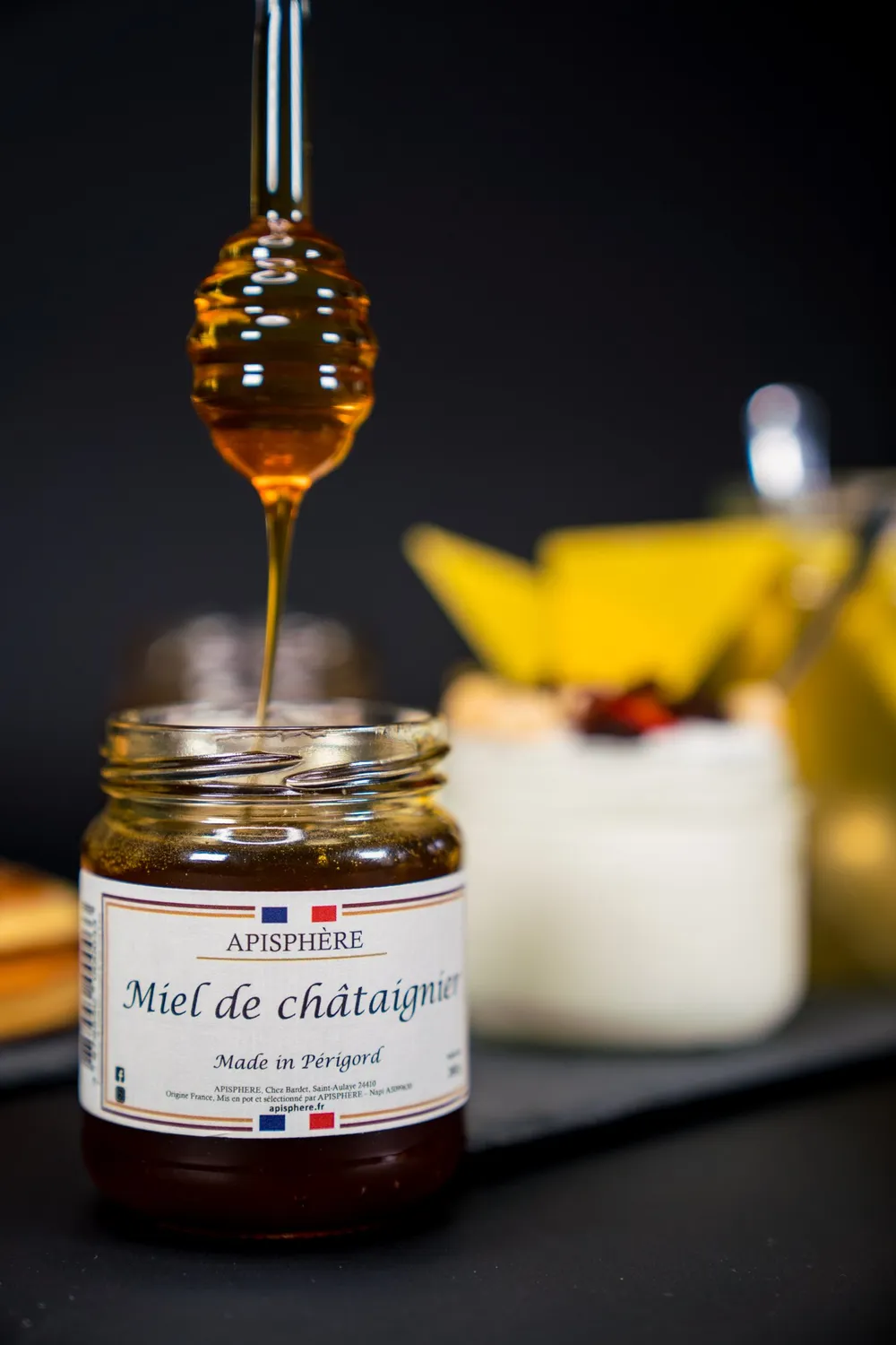 Apisphere miel châtaignier Périgord corsé boisé