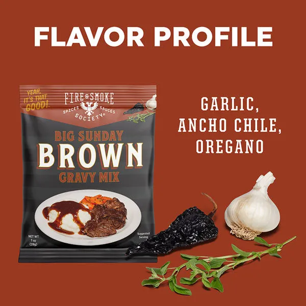 Fire Smoke Society Brown Gravy Mix fond brun 12 sachets boeuf