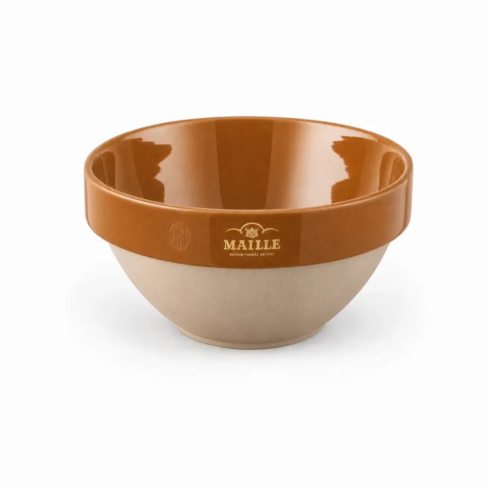 Maille Manufacture de Digoin saladier grès émaillé miel artisanal