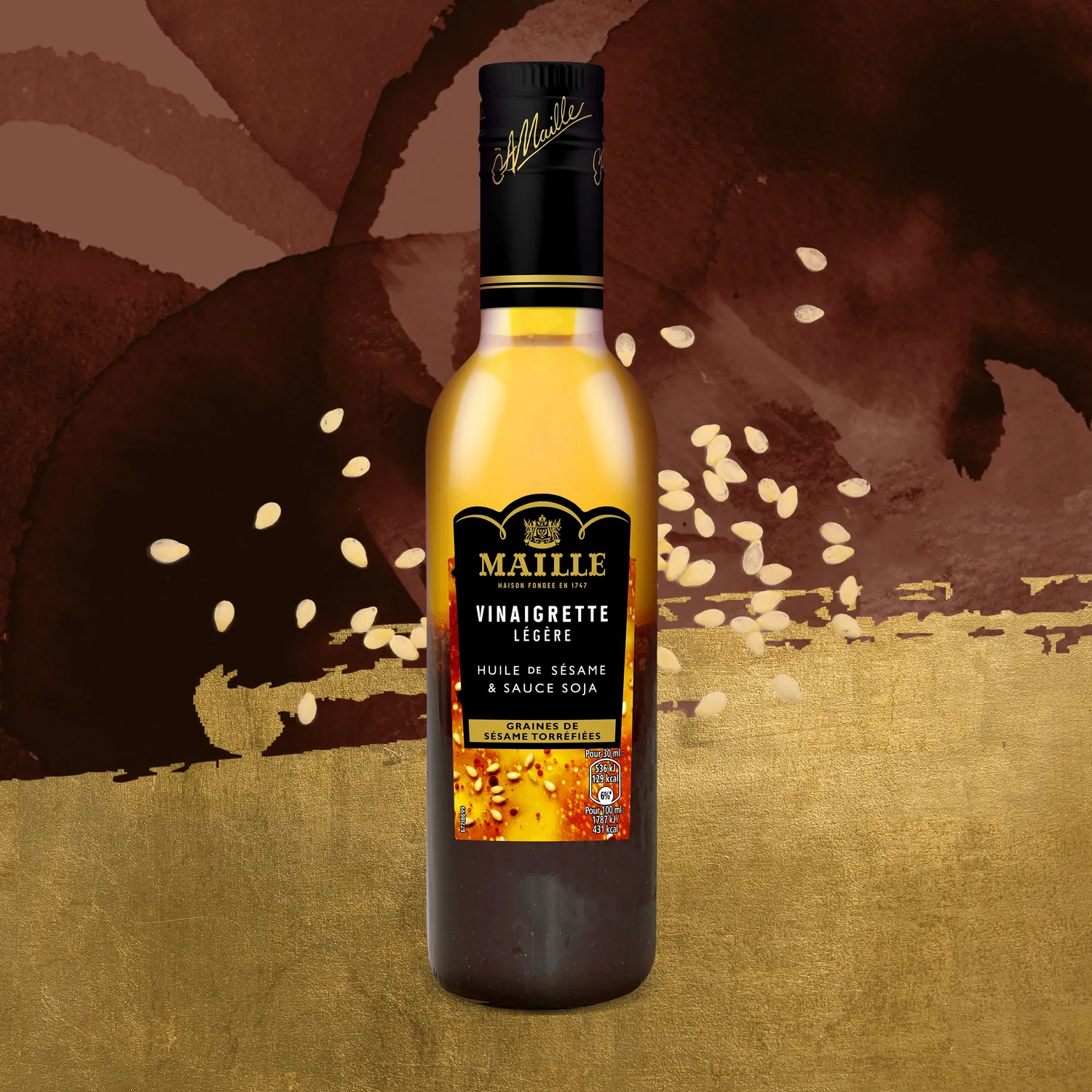 Maille Sésame Soja vinaigrette 360ml graines torréfiées