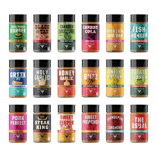 Fire Smoke Society The Motherload lot 18 rubs barbecue