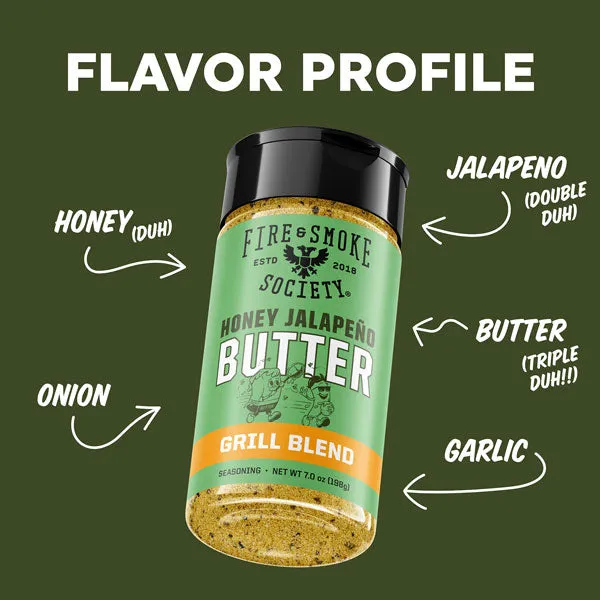 Fire Smoke Society Honey Jalapeno Butter rub tacos miel piment